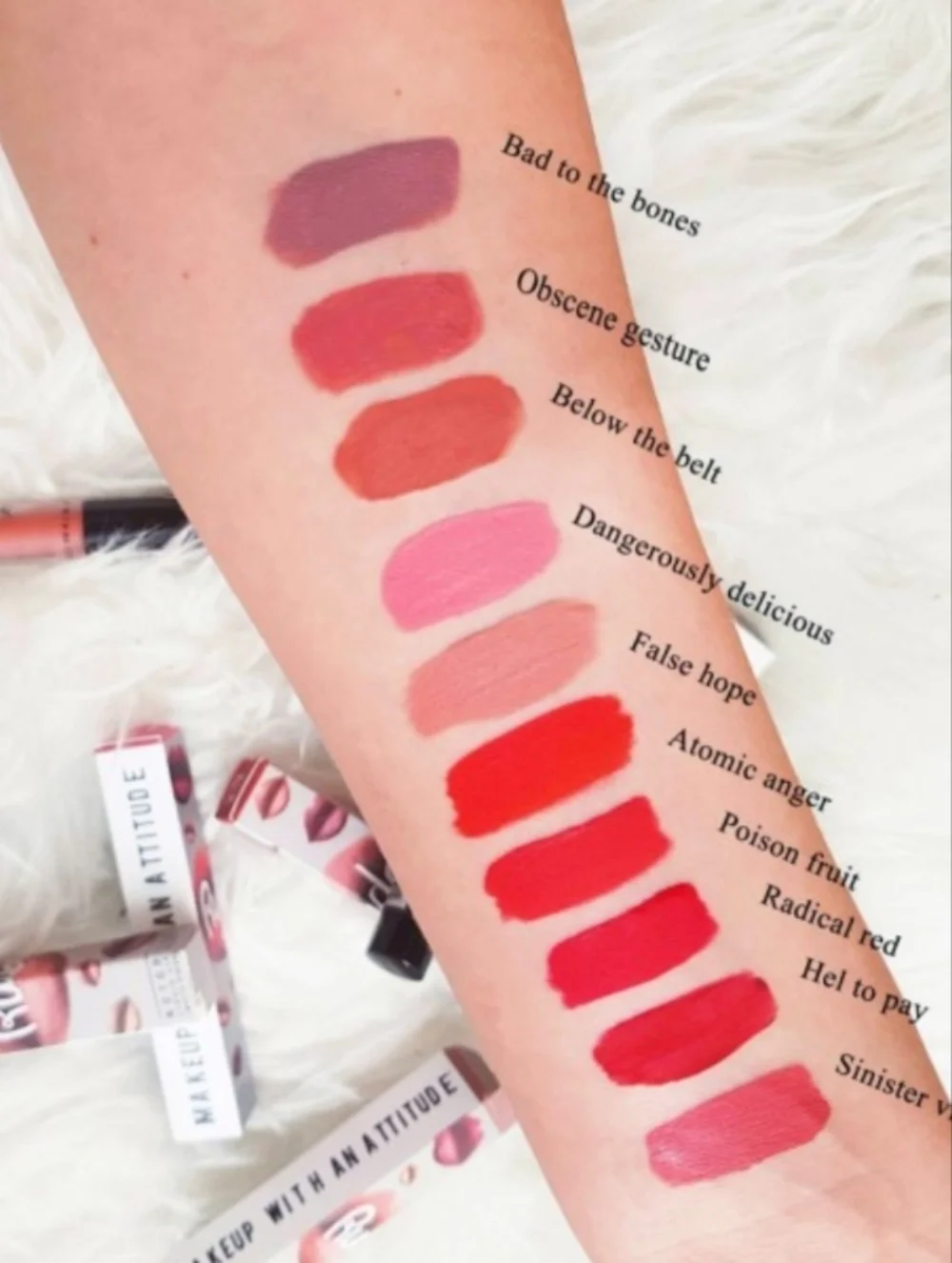 Rude Notorious Liquid Lip Color 6pc Set Matte Lipstick Bundle NEW 💋